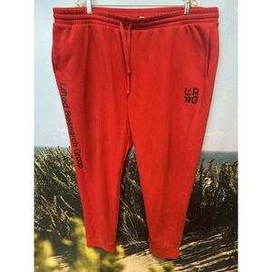 Lifted Research Group LRG Mens Jogger Sweatpants 4XL Red Sporty Athleisure‎